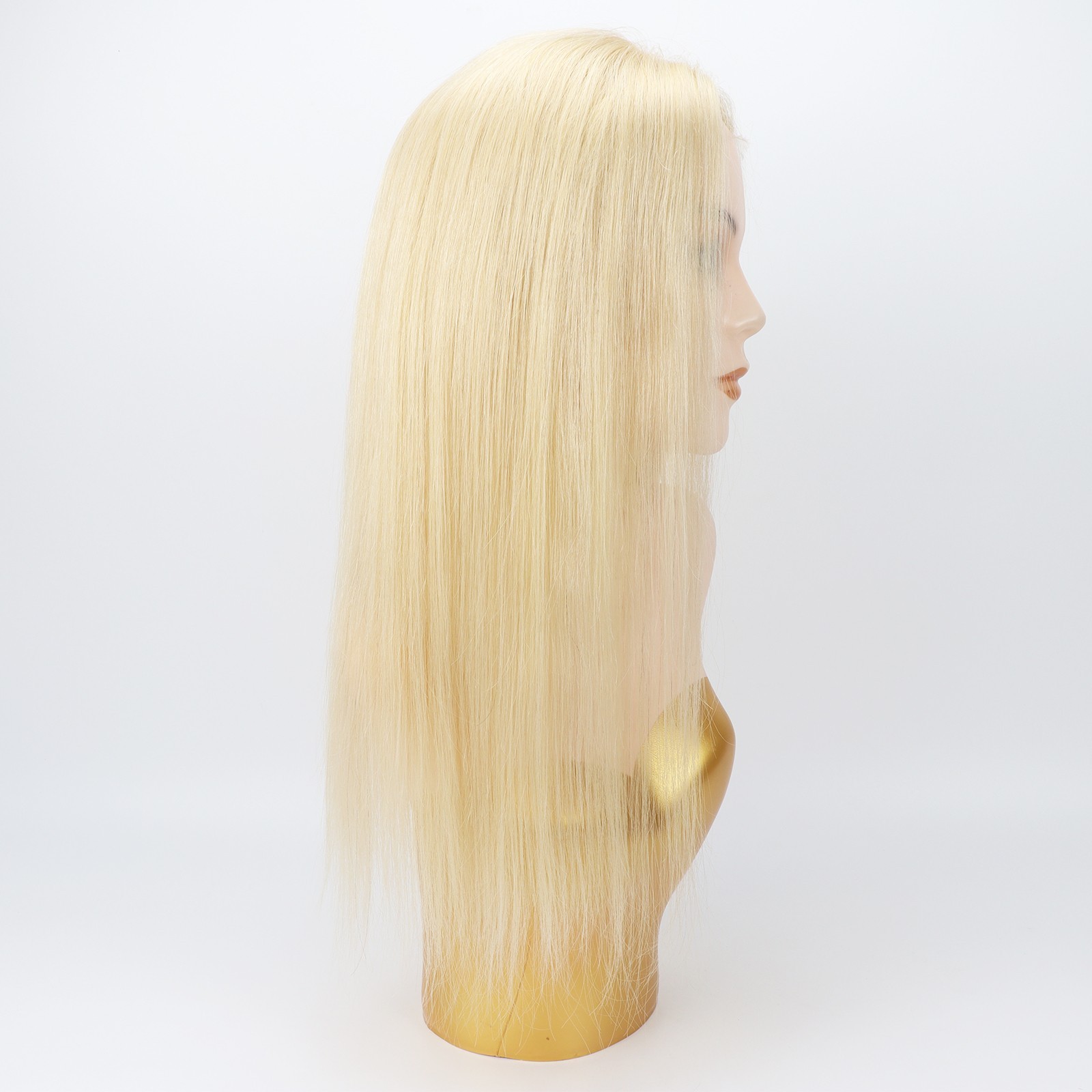 #613 Light Blonde Real Remy European Human Hair Lace Closure Topper For Woman