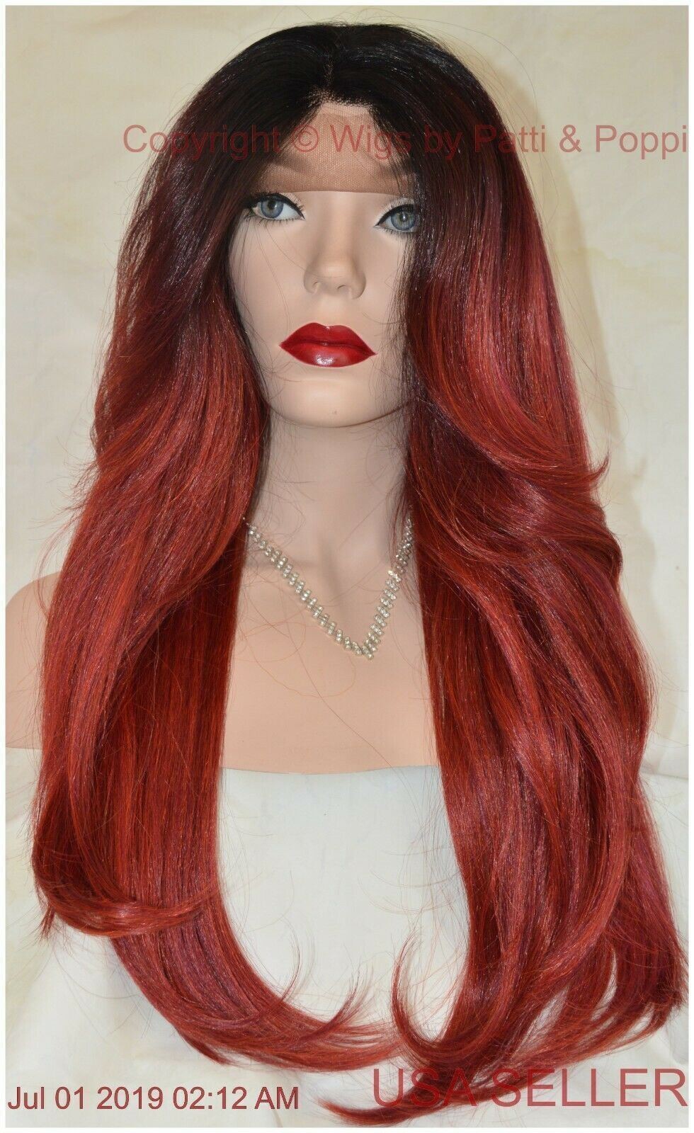 Swiss Lace Front Wig 4X4 Silk Top Handtied Heat Safe TT4.BG Long Thick 1372