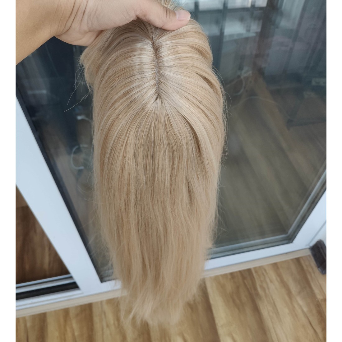 Dress Up Wigs With Bangs Long Straight Heat Resistant Hair Ash Blonde Layered