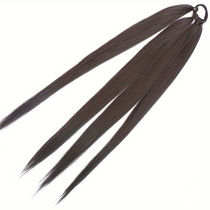 Long Straight Ponytail Extension For Women Elastic Band Synthetic Hairpiece