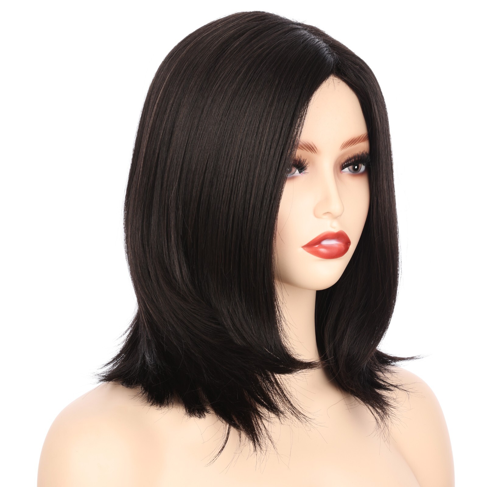 OneDor 11″ Short Straight Synthetic Bob Wigs for Women, Girls (RL2/4)