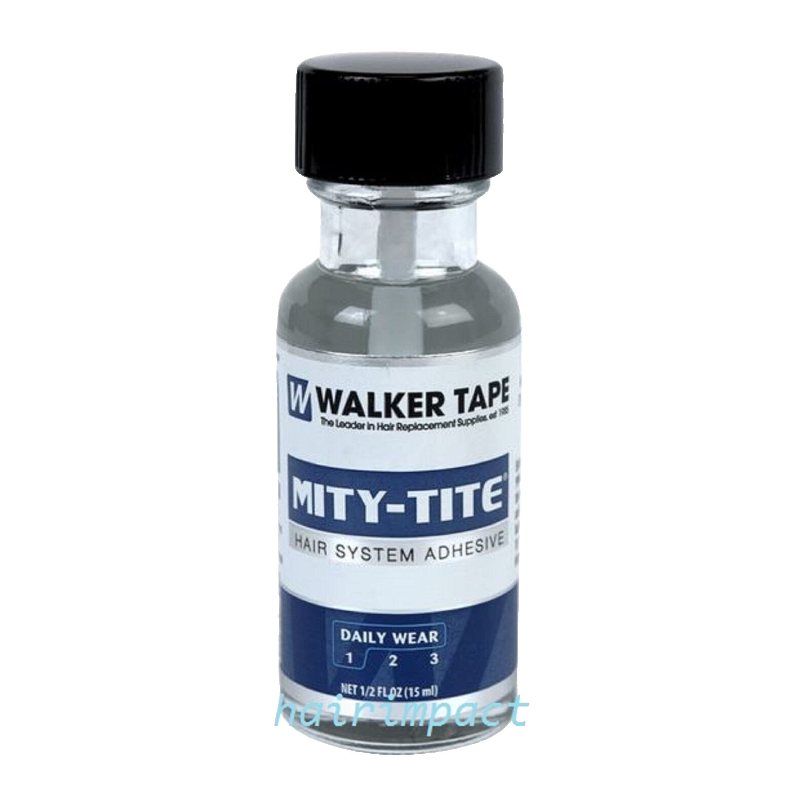 Walker Mity-Tite Adhesive 0.5oz Wig Glue Lace Toupee Strong Hold Brush On