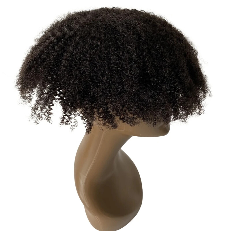 Root 6mm Wave Unit Human Hair Mono Toupee for Black Men