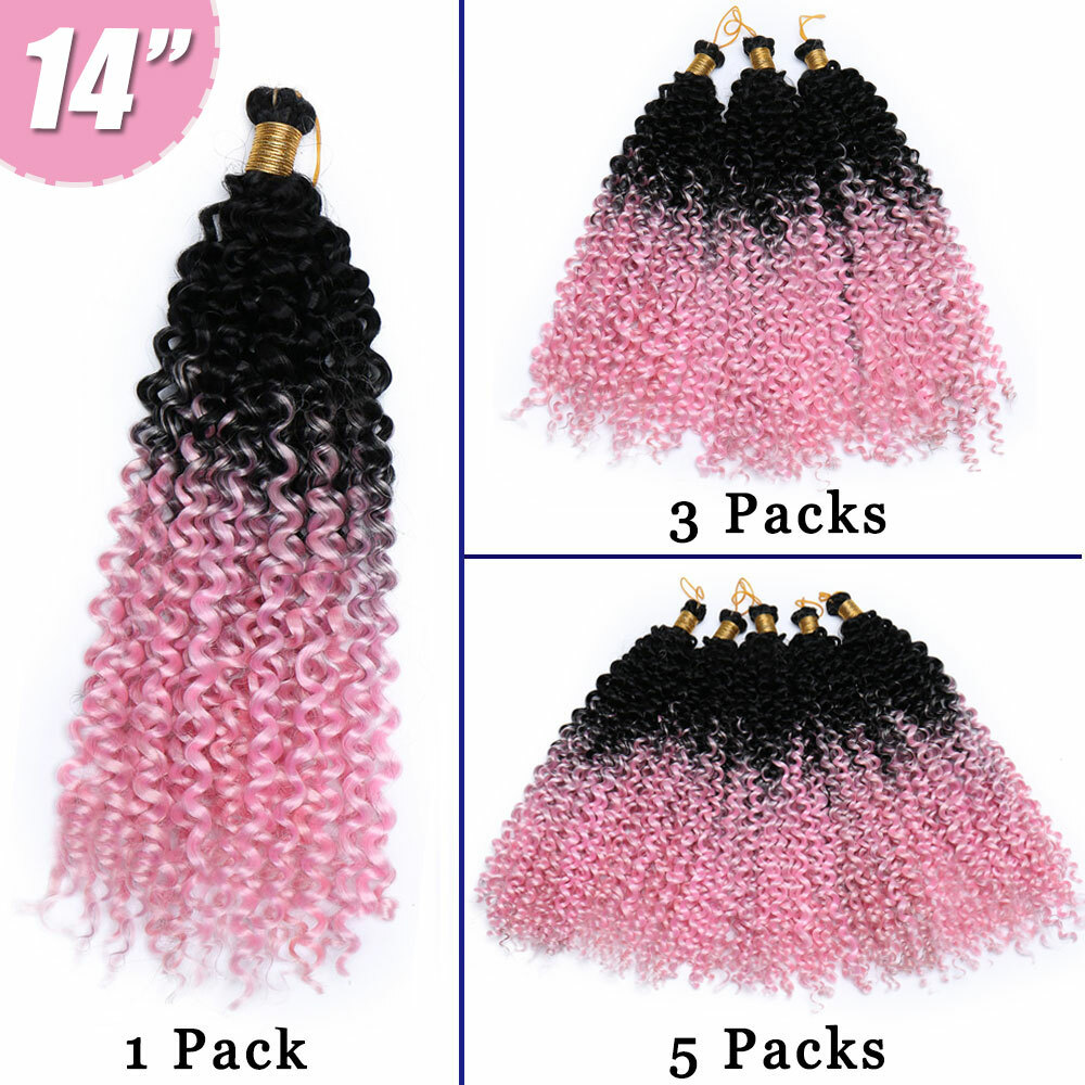 Water Wave Braids Curly Crochet Braiding Hair Extensions Boho Weave Braid Ombre