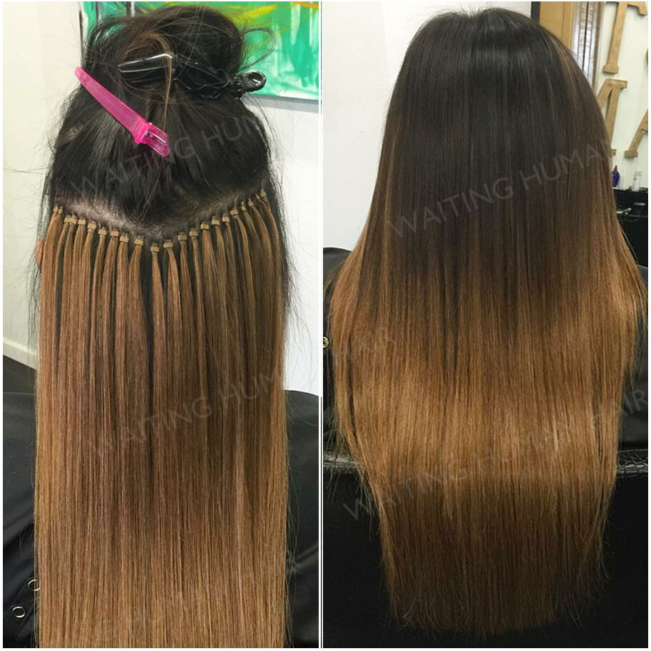 300 Sticks I TIP Pre Bonded Real Remy Human Hair Extensions Micro Loop Ring Long