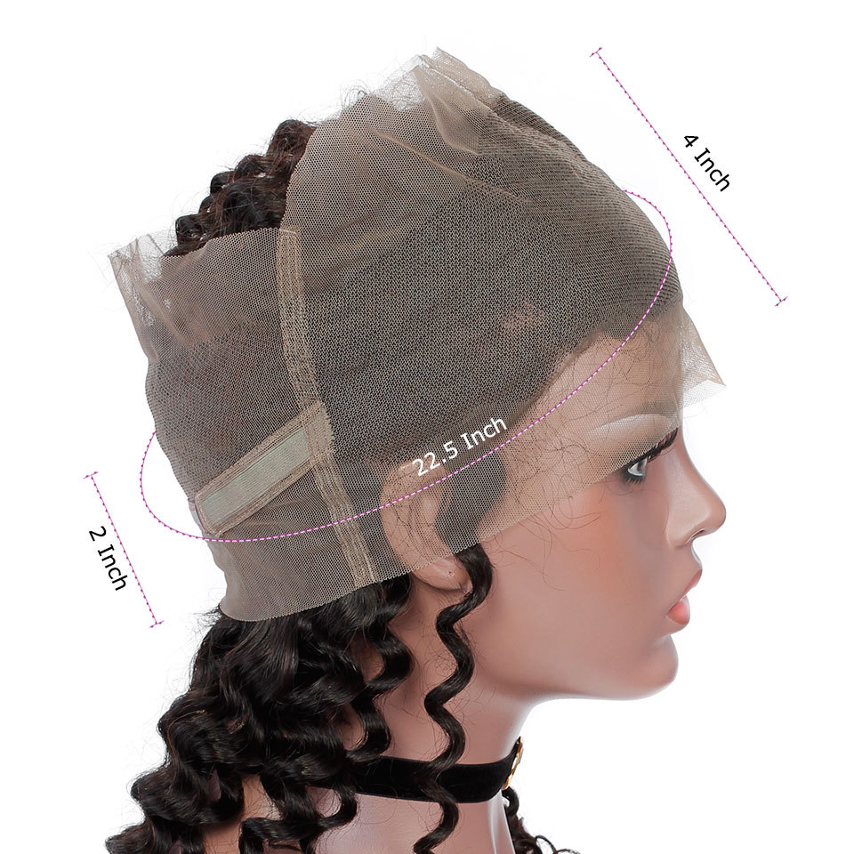 360 Deep Wave Lace Closure Virgin Human Hair 22″x4″x”2″ (10″-20″)
