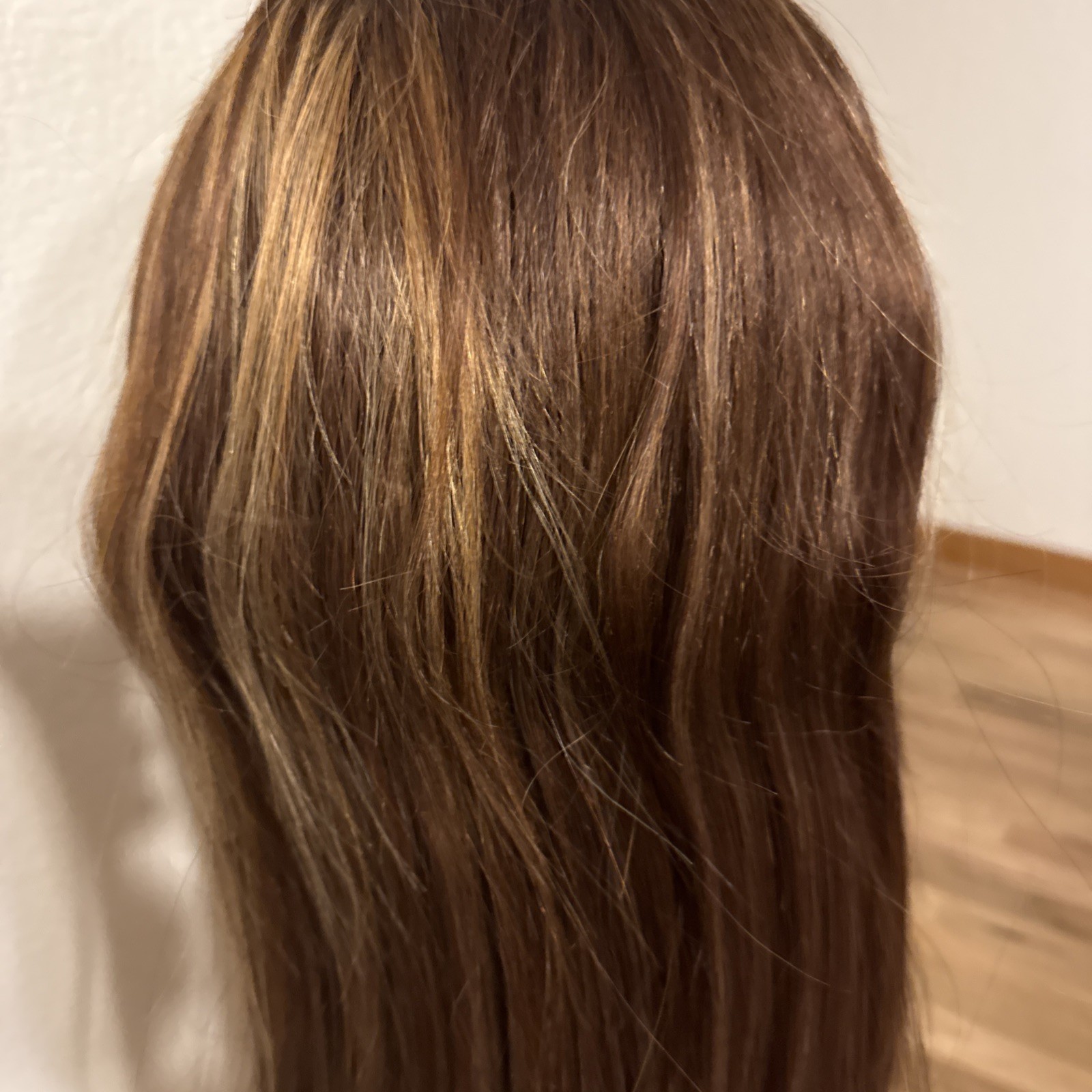 611 Human Blend 26” Brown With Blonde Highlights Very Soft 13×6 Lace