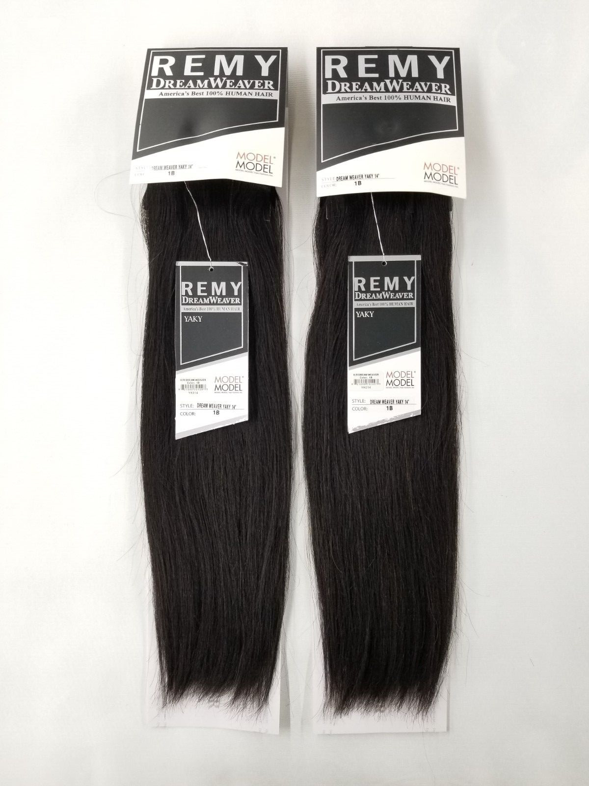 2 Packs ModelModel Remy Dreamweaver 100% Human Hair Extension 14″~Off Black