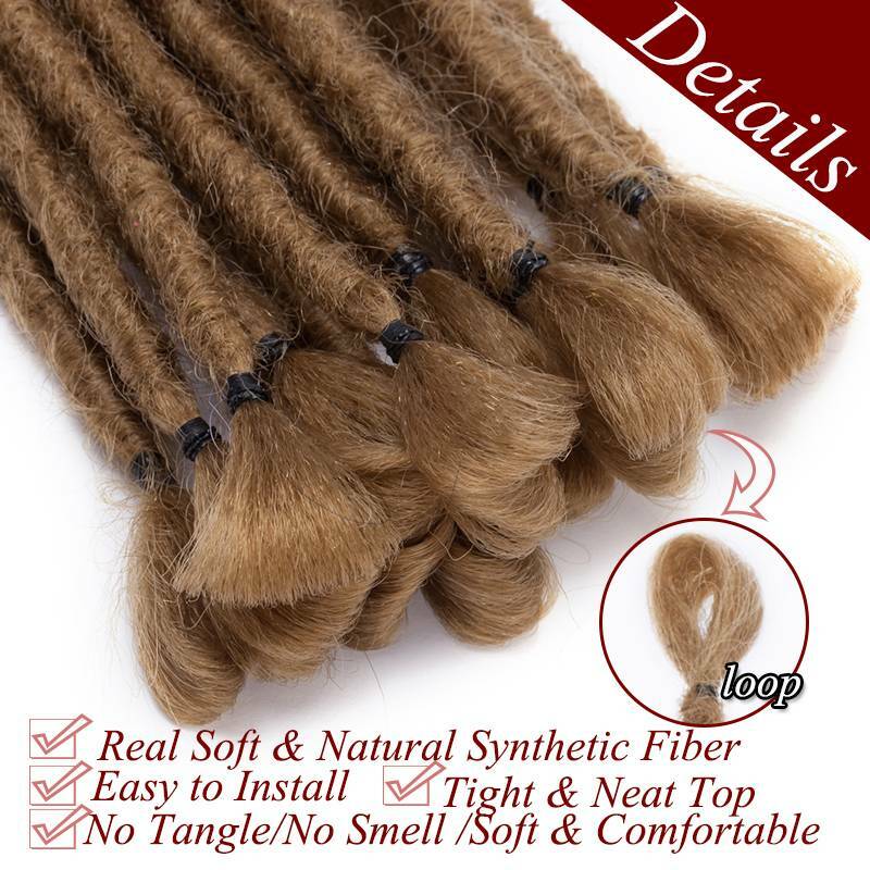 6″ 12″ Men’s Dreadlocks Crochet Braided Dreads Synthetic Hair Extensions Rough
