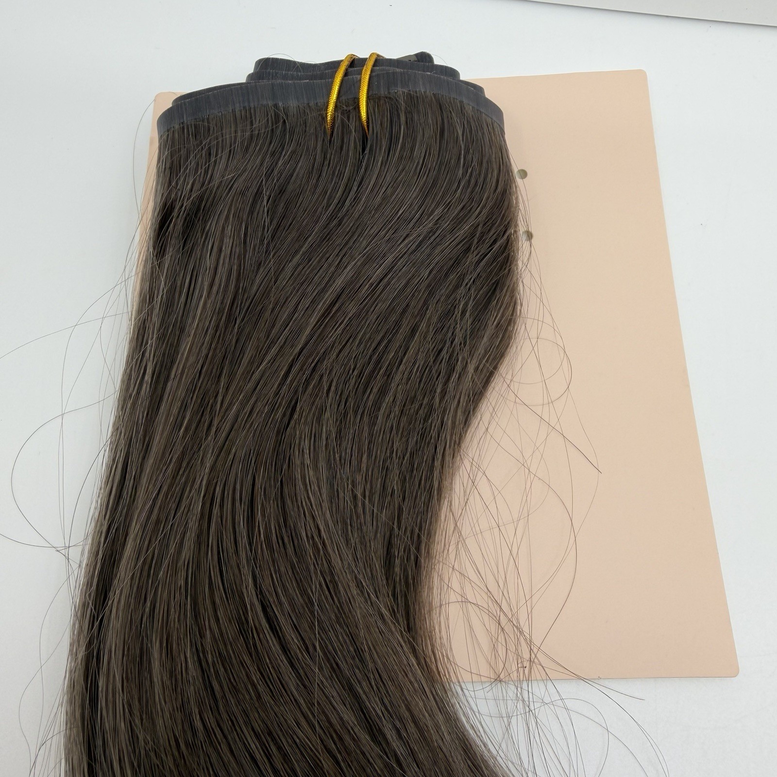 BELLAMI Silk Seam 26” Hair Clip In Walnut Brown #3 6 Clip In Set New Open Box
