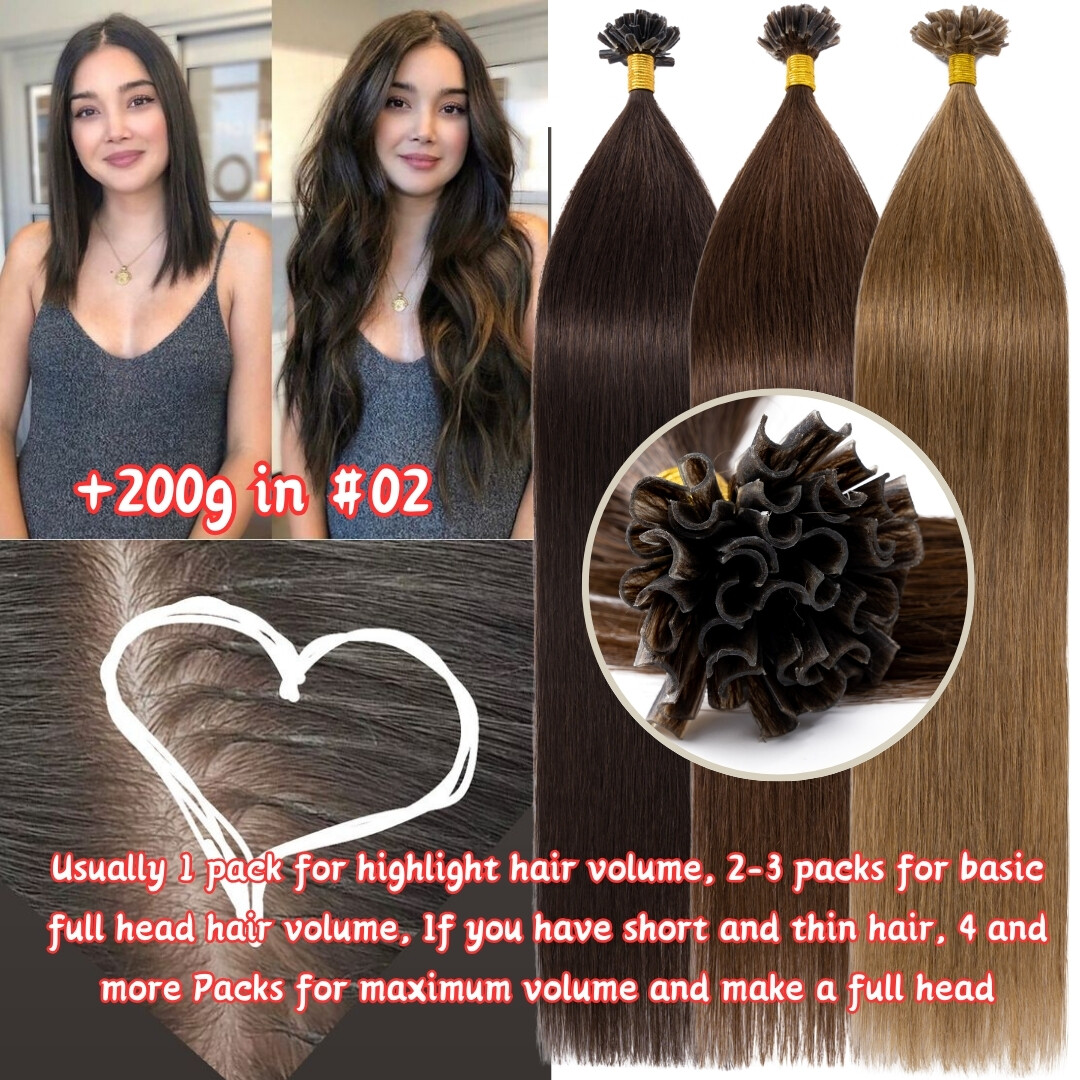 200S Fusion Remy Human Hair Extensions Pre Bonded Nail U Tip Keratin Blonde 150g
