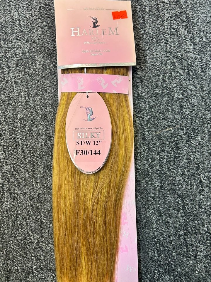 Harlem 125 Silky Straight ST/W 12″ Color F30/144 100% Human Hair Weave New