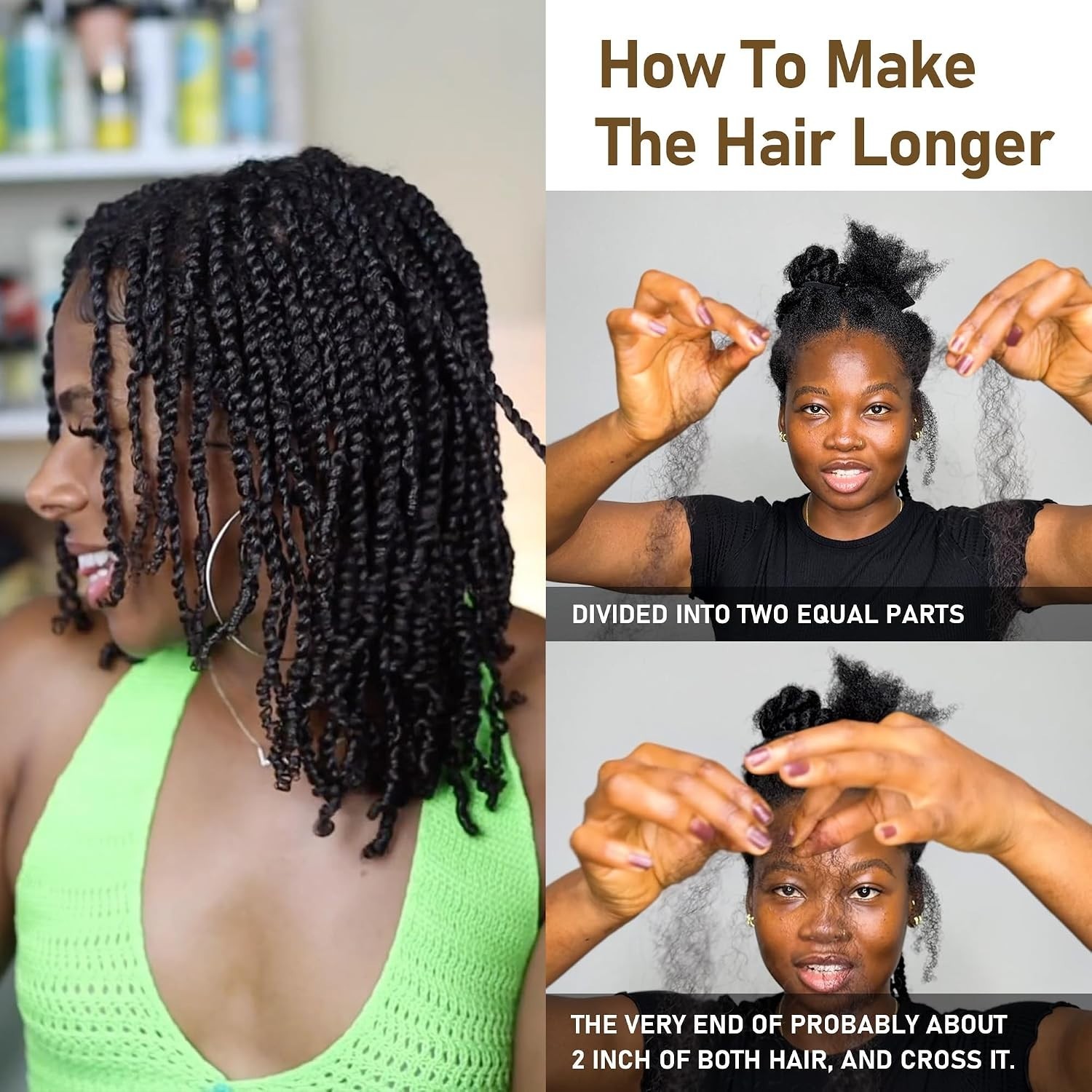 Afro Kinky Human Hair Bundle – Natural Texture Twist & Locs