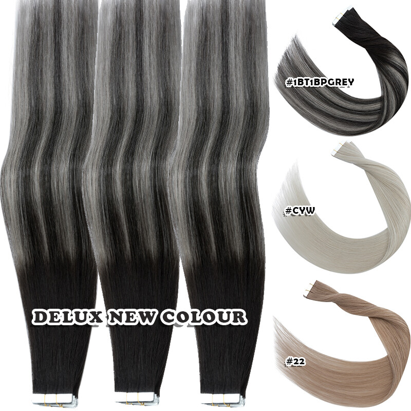 Seamless Skin Wefts Tape In 100% Real Remy Human Hair Extensions Short Long USA