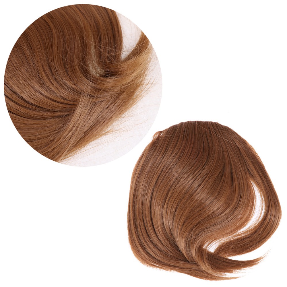High Temperature Synthetic Fiber Clip in Bangs Front Hair Fringe Hair Extensions