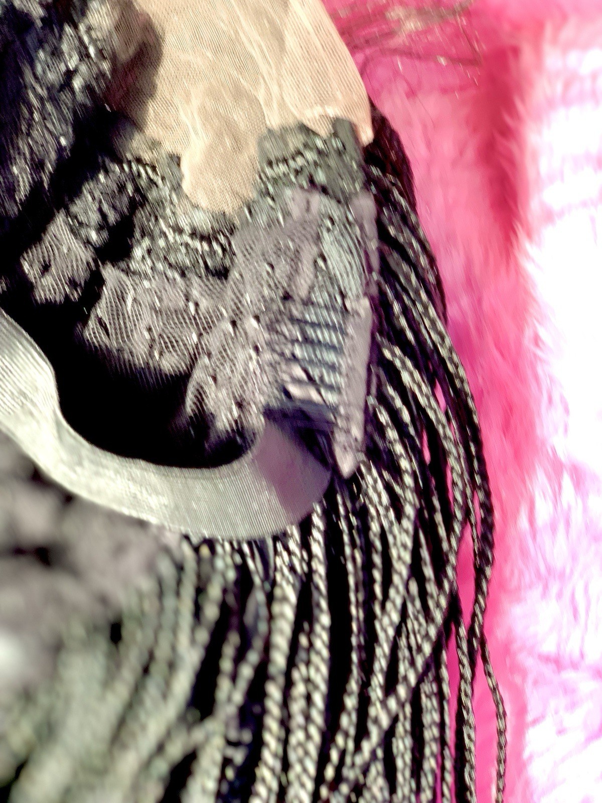 Ready to ship braided wigs for black womens, free parting, short hair wigs gifts