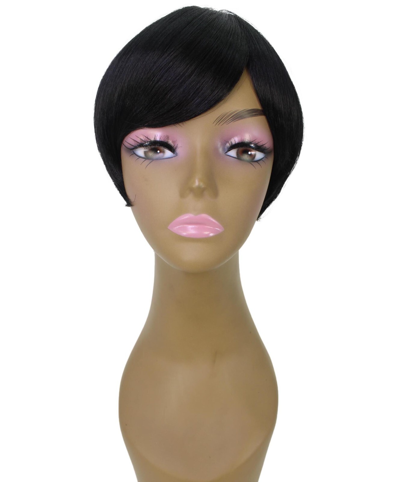 LUXLUXE Trinity Straight Bob 9 in Long Full No Lace Wig, Multiple Colors,BF-0008