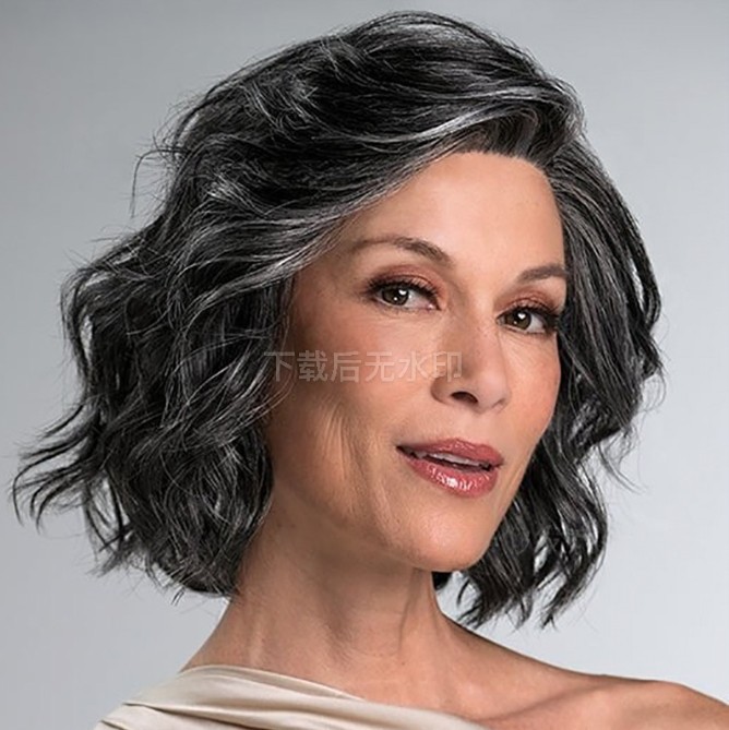 Highlight Black Grey Wave Wigs 100% Human Hair 13×4 Lace Front Wigs