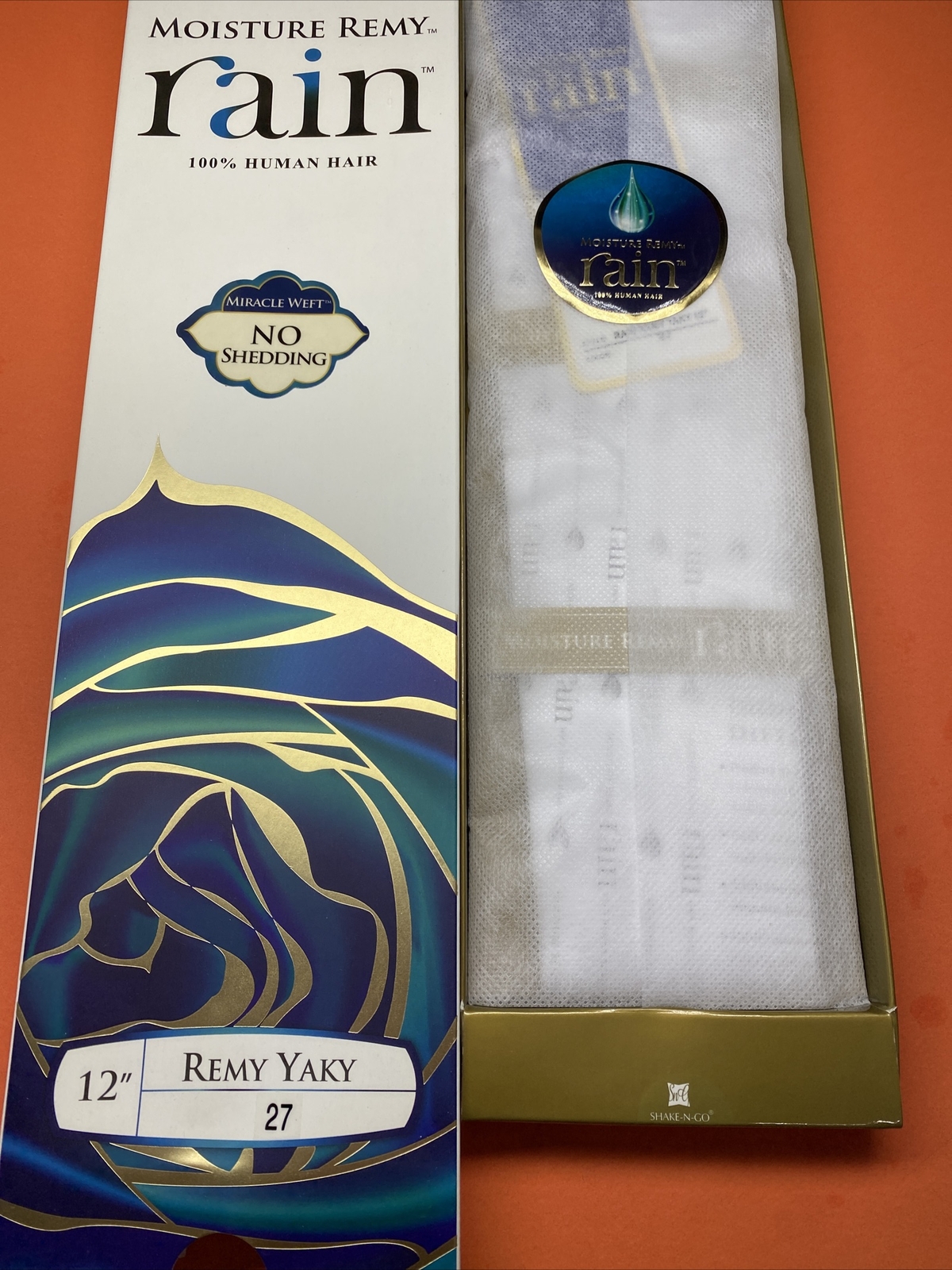 Moisture Remy Rain Yaky_100% Human Hair Weave Extension_12″_#27