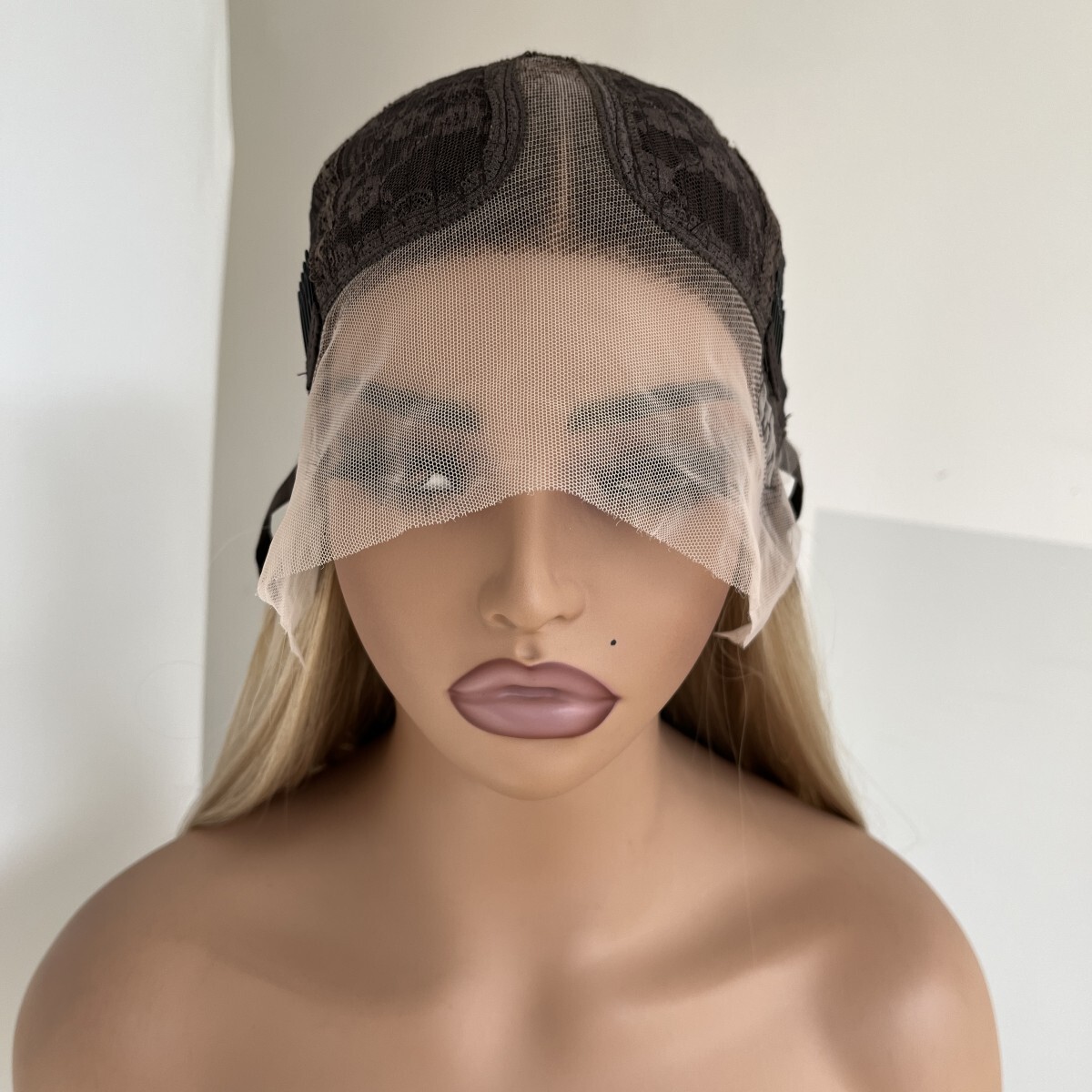 Heat Resistant Hair Soft HD T Lace Front Wig Long Straight Natural Brown Blonde