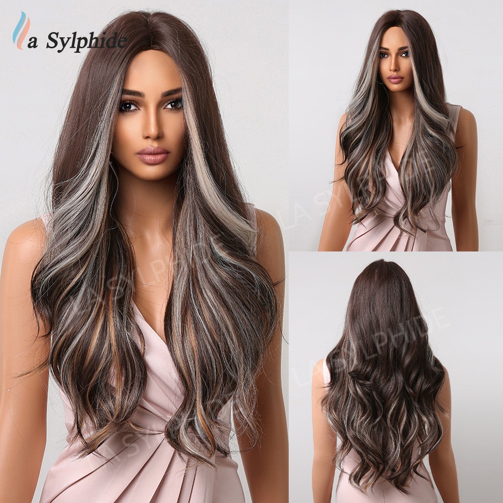 Trendy Multi-color Optional Long Curly Wig for Women Synthetic New Arrival Full