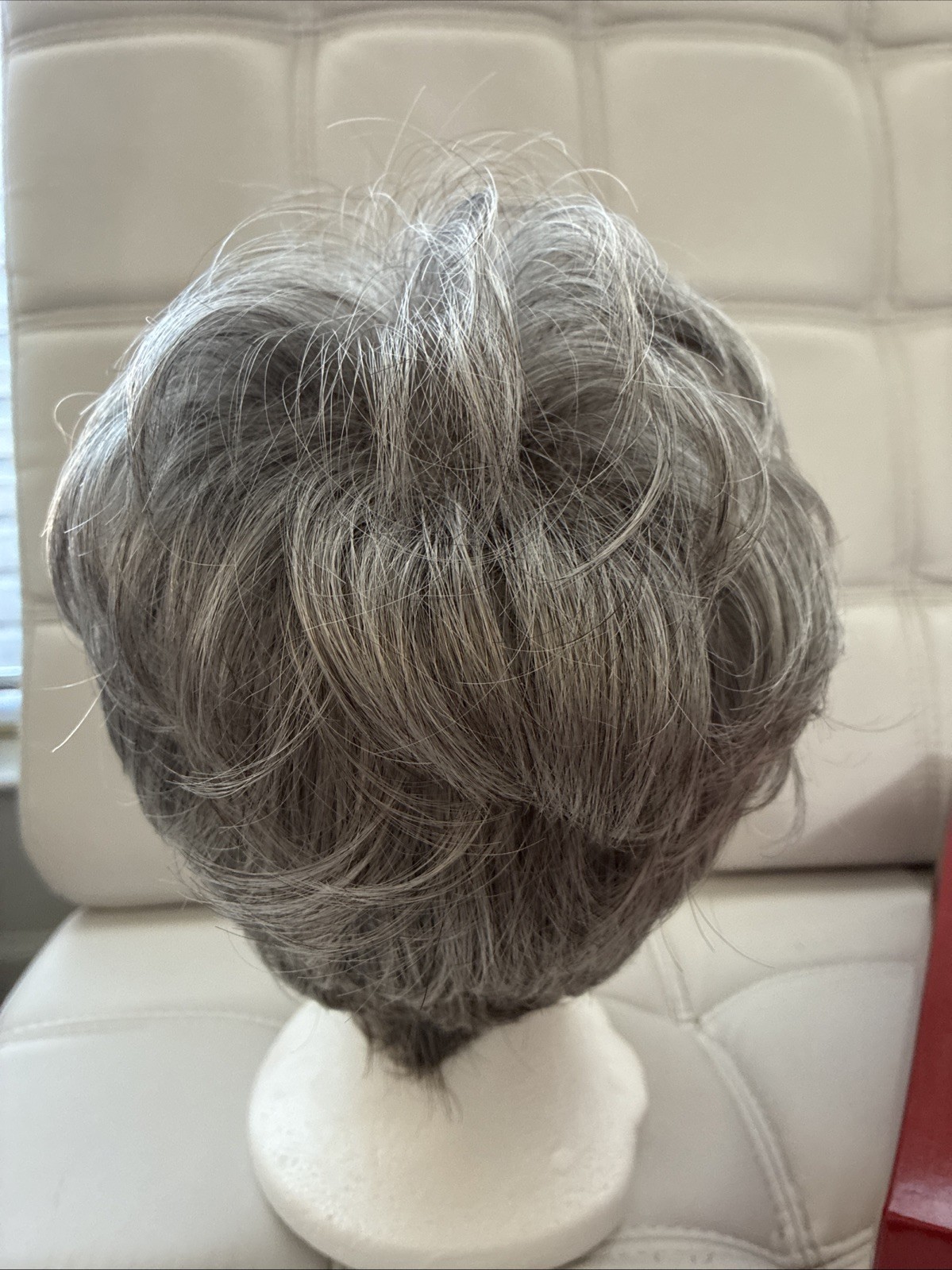Rene of Paris Wig Silver Stone Short Pixie Cut Grey White Salt Pepper Bob