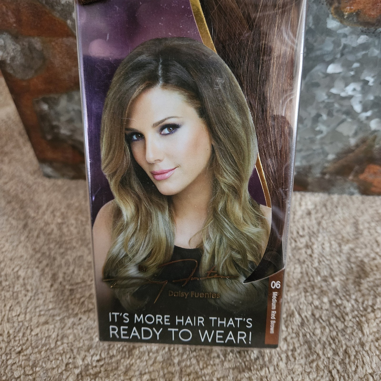 Daisy Fuentes Secret Extensions Revolutionary Headband #06 Medium Red Brown NIB!