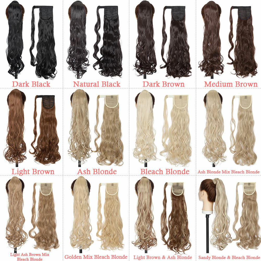 1Pcs Hair Ponytail Clip In Hair Extensions Wrap Around Pony tail Long as Human H