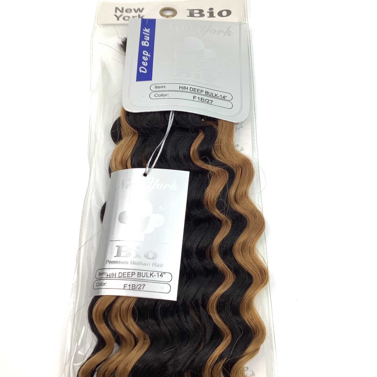 New York Bio H/H DEEP BULK-14″ Hair Extensions F1B/27 Wavy Premium Human Hair