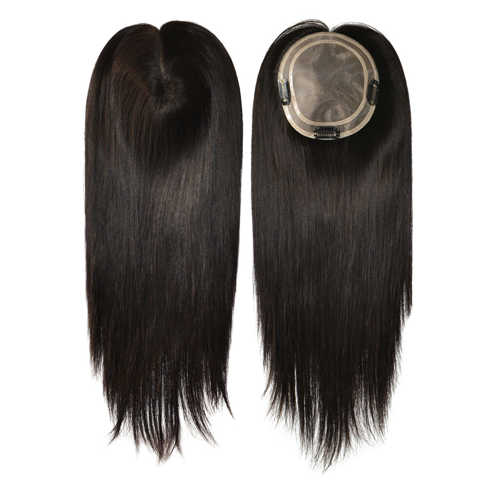 Women Topper Human Hair Luxury European Remy Hair Fine Mono Top Pieces