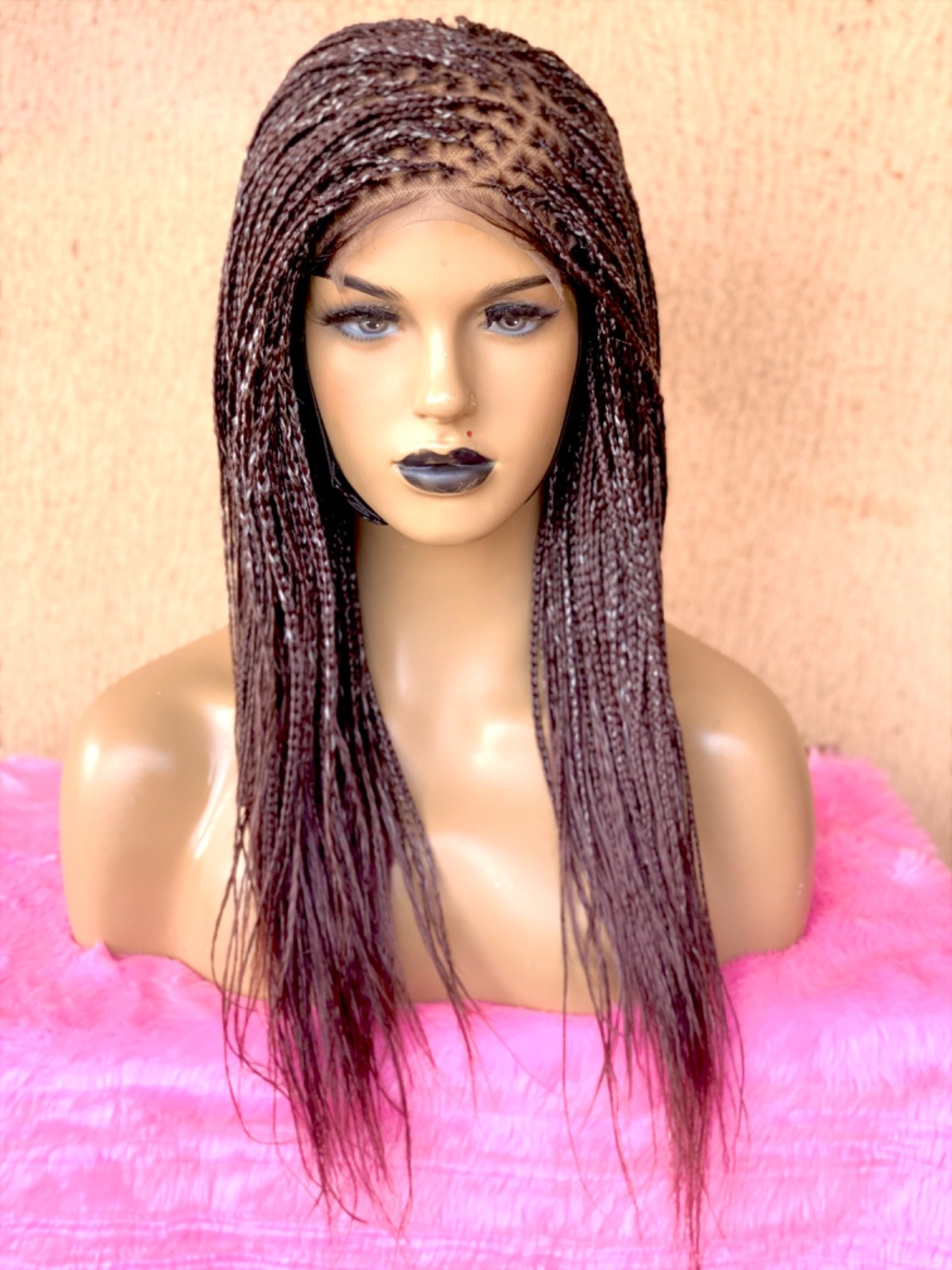 knotless braided wig, 5by5 lace closure, ready to ship, c cut style, gift ideas