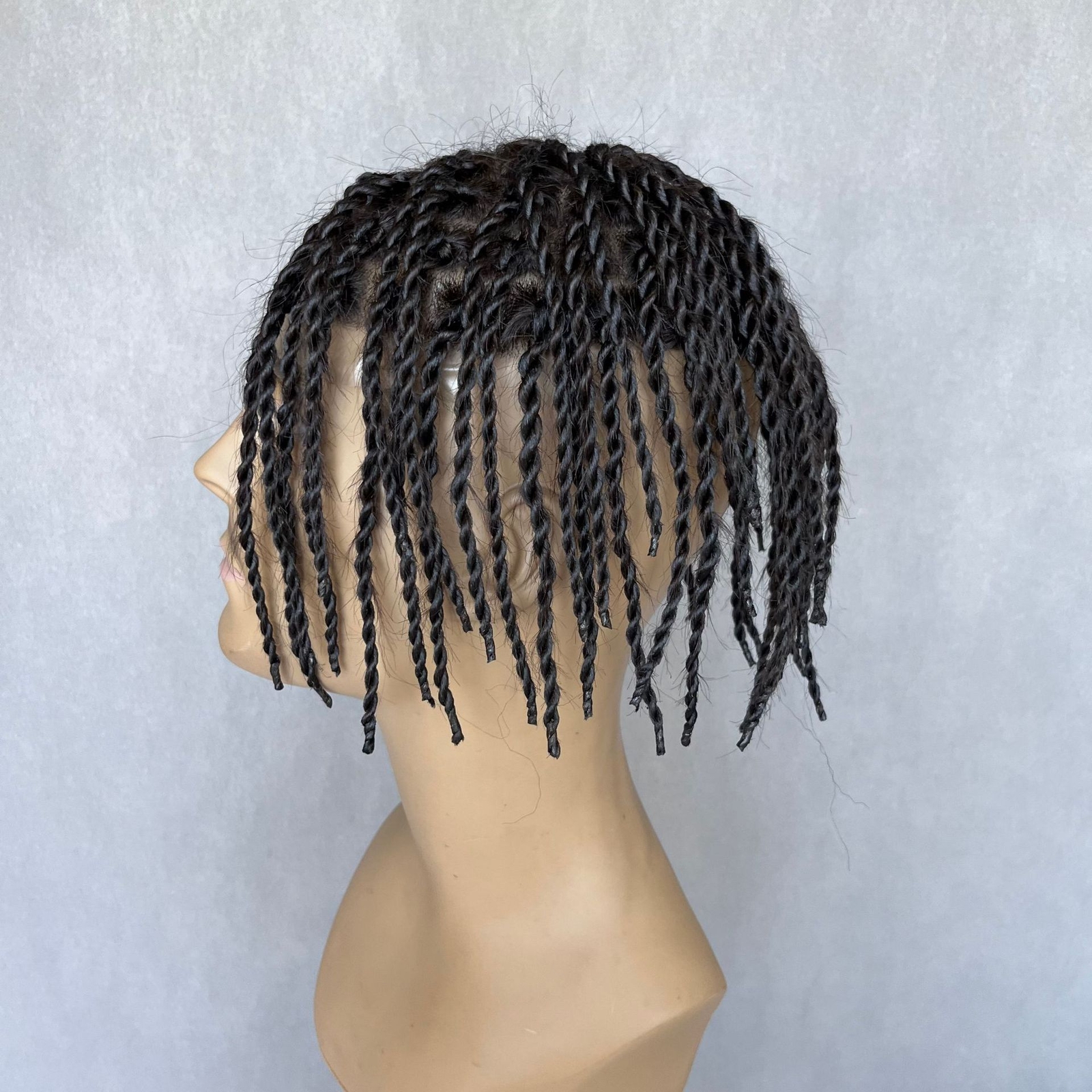 Afro Toupee For Black Men Twist Braids Pu Skin 100% Human Hair 10inch 8×10“
