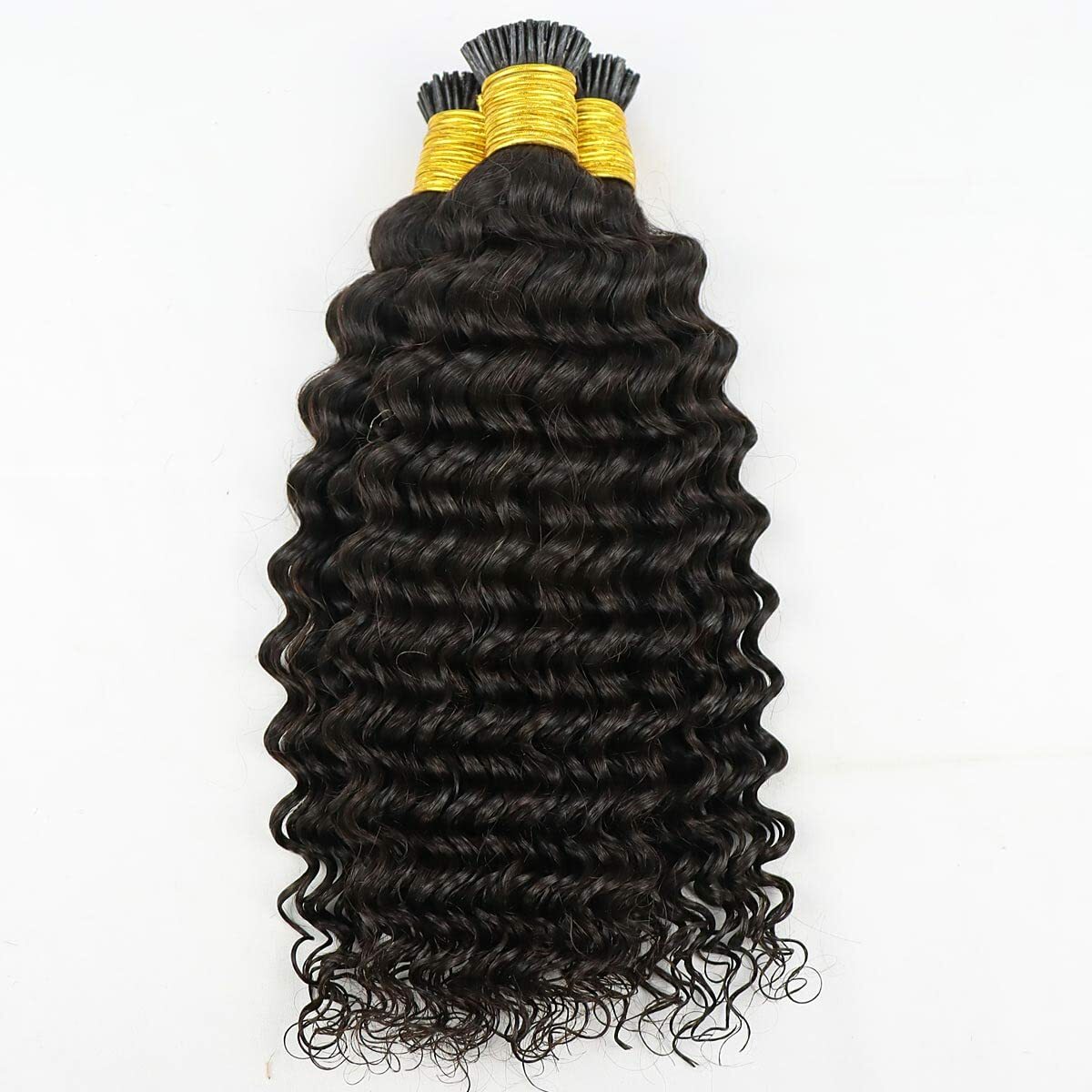 Deep Wave I Tip Human Hair Extension Brazilian Curly Stick I Tip Hair 100Strands