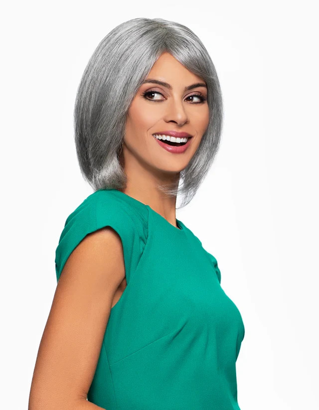 Foxy Silver ERICA, 100% Human Hair Wig, Lace Top, Straight, Fashionable Wig
