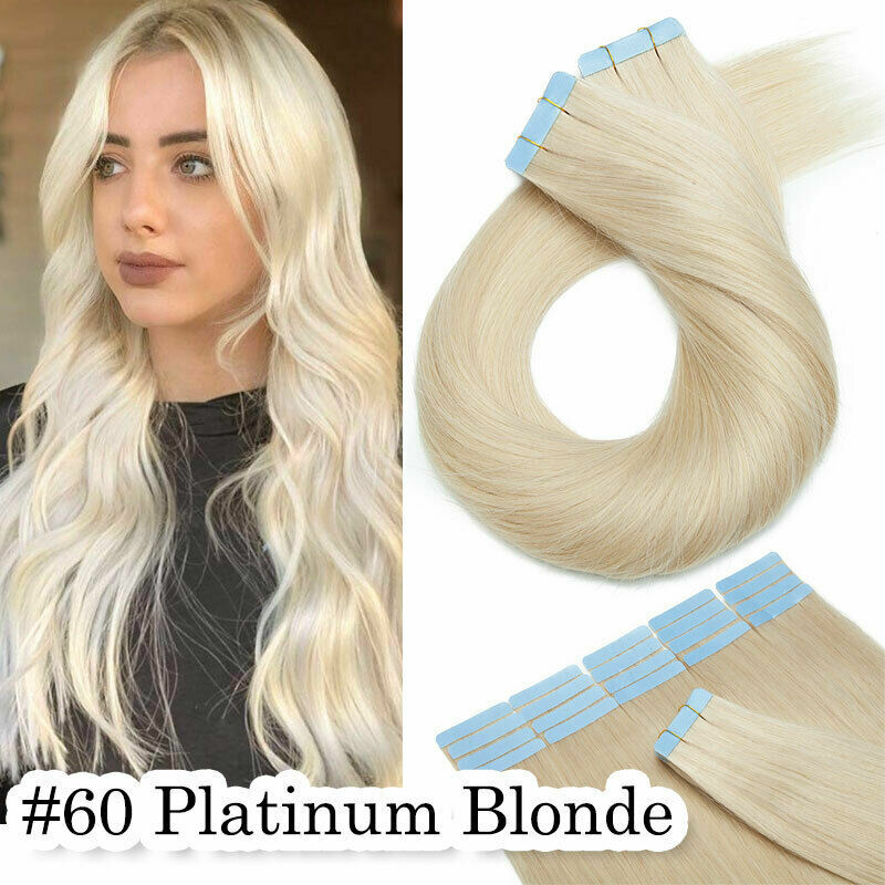 Seamless Skin Weft Tape in Remy 100% Human Hair Extensions Balayage Ombre Blonde