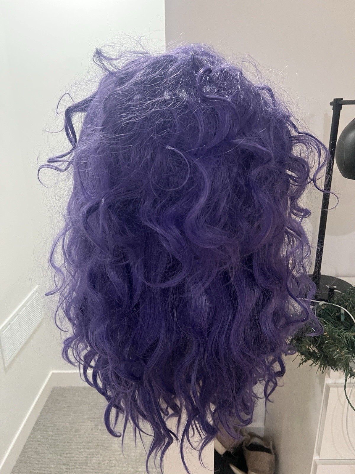 Drag Queen Purple Wig Double Stack Lace Front