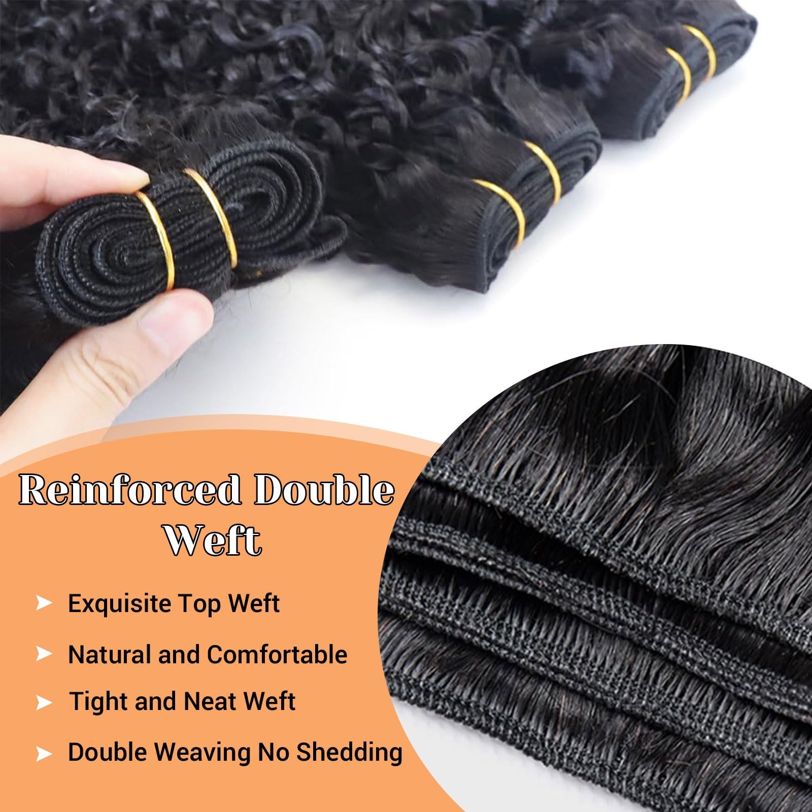 Mootaful 14A Burmese Curly Human Hair Bundles 14 16 18 Inch 100 Unprocessed
