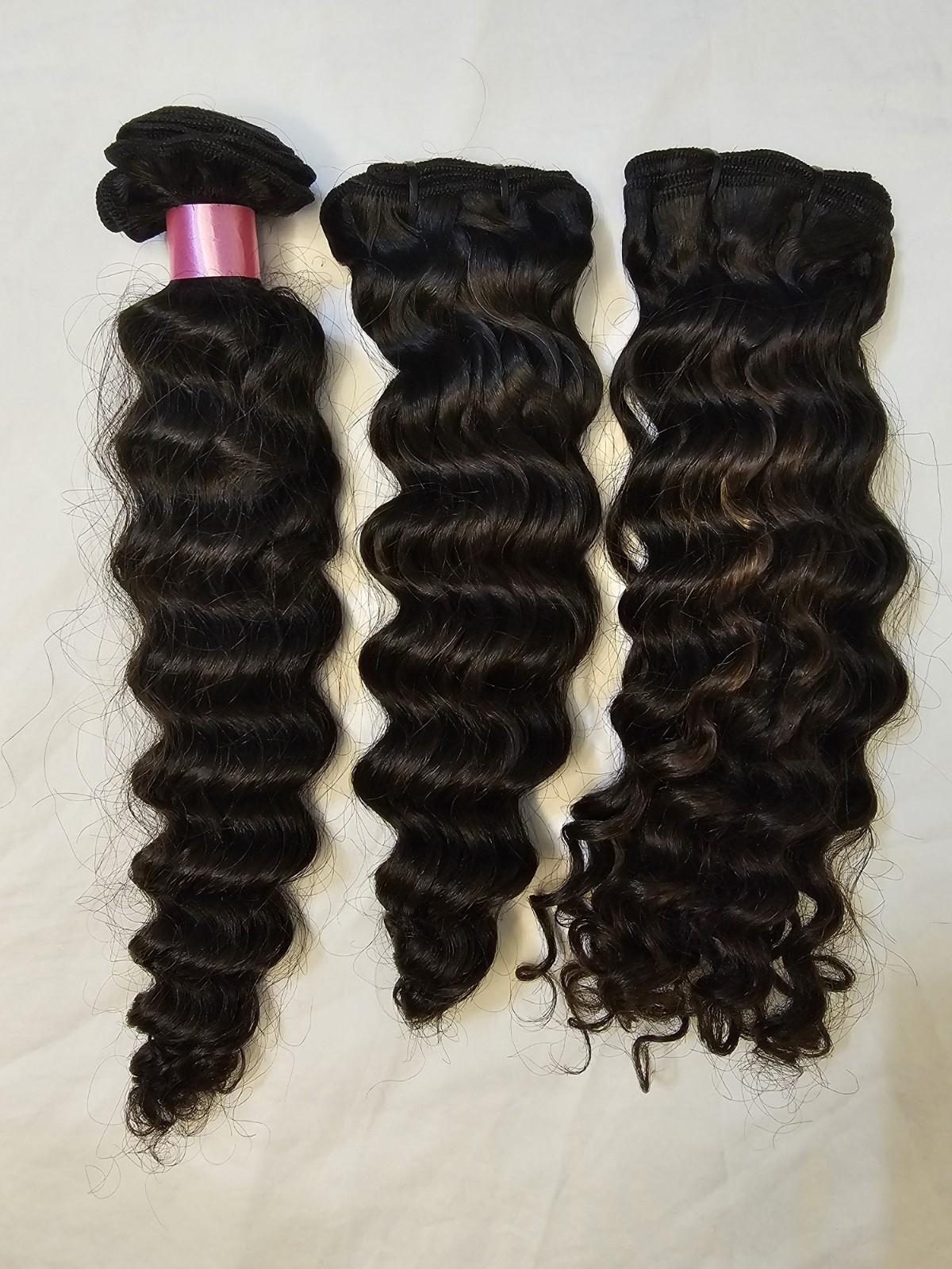 Deep Wave sew in Hair 3 Bundles 100% Indonesia Human Hair 12-10-10