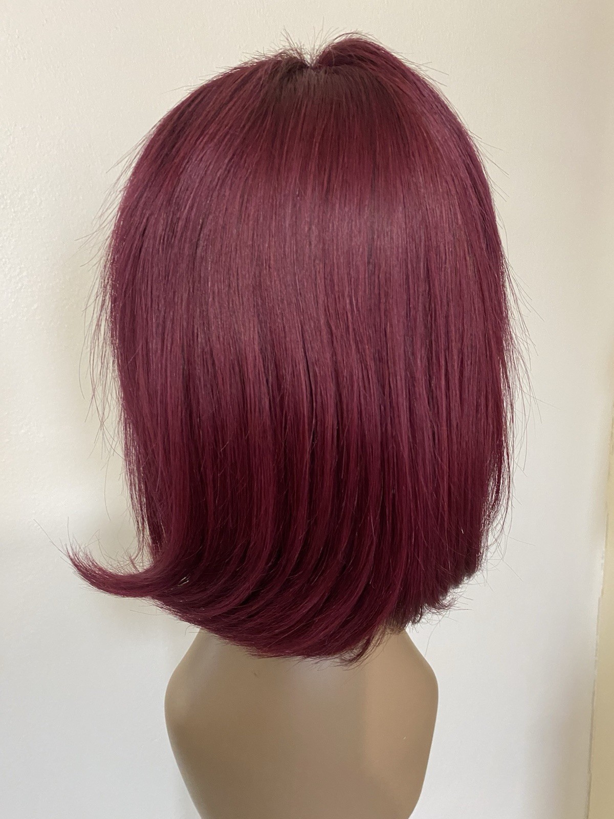 12 Inch Burgundy Red Wig 13×4 Lace Front Wig Human Hair Bob Glue-less Preplucked