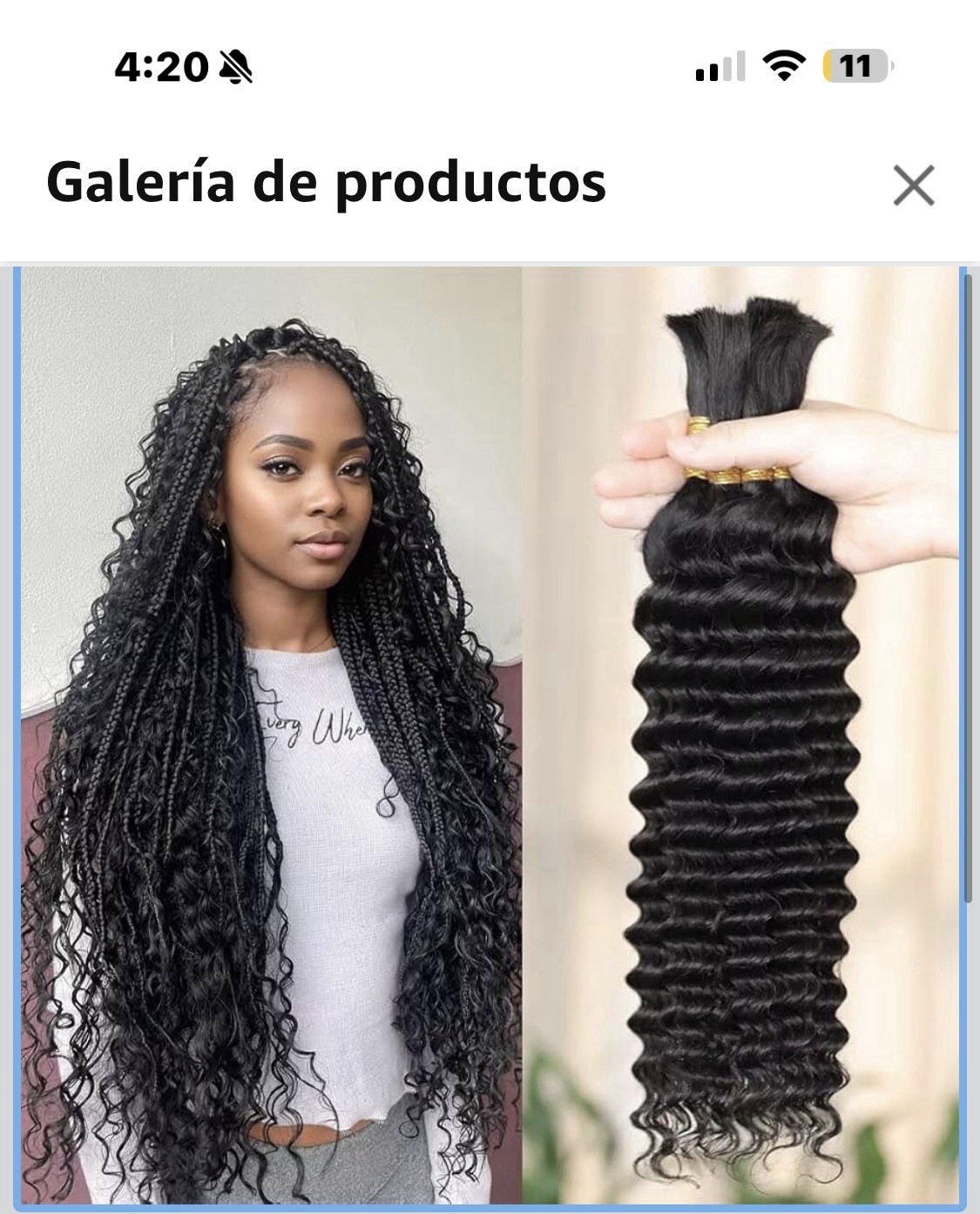 Morgenstar Hair Brazilian Deep Wave Extensions Natural Black 14-24in 6 Bundles