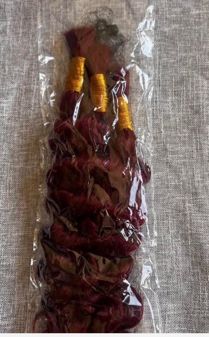 Red / Burgundy Hair Extension 16 in for Women, 99J