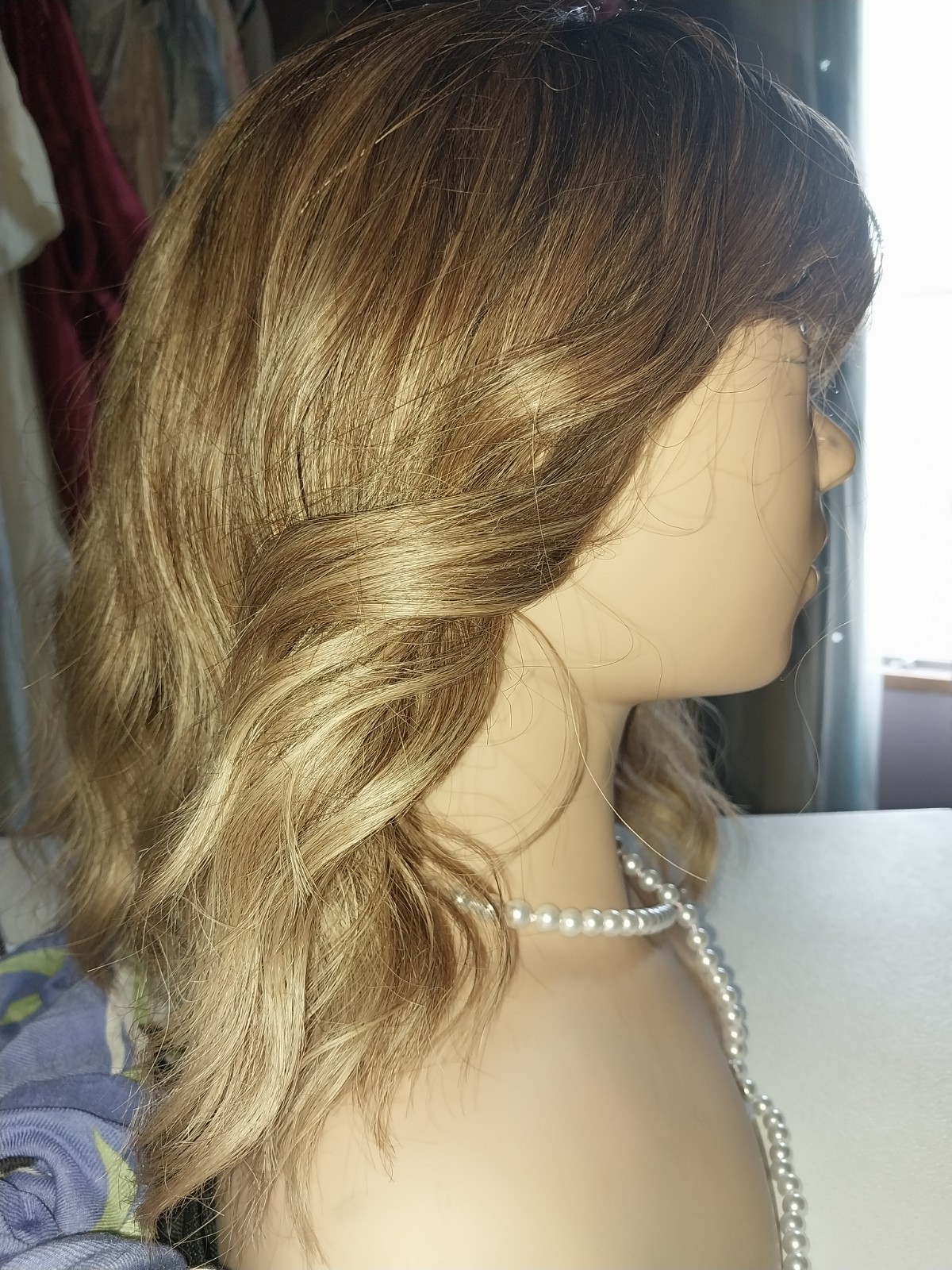 WIG BLONDE WAVY DRAG SISSY CD TG TV COSPLAY LARP PARTY BEAUTY GIRLIE