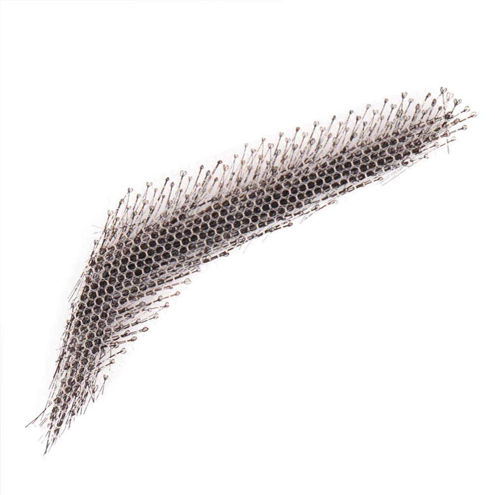 100% Human Hair False Brows for Men and Women Re-Usable Lace Base Fake Eyebrows