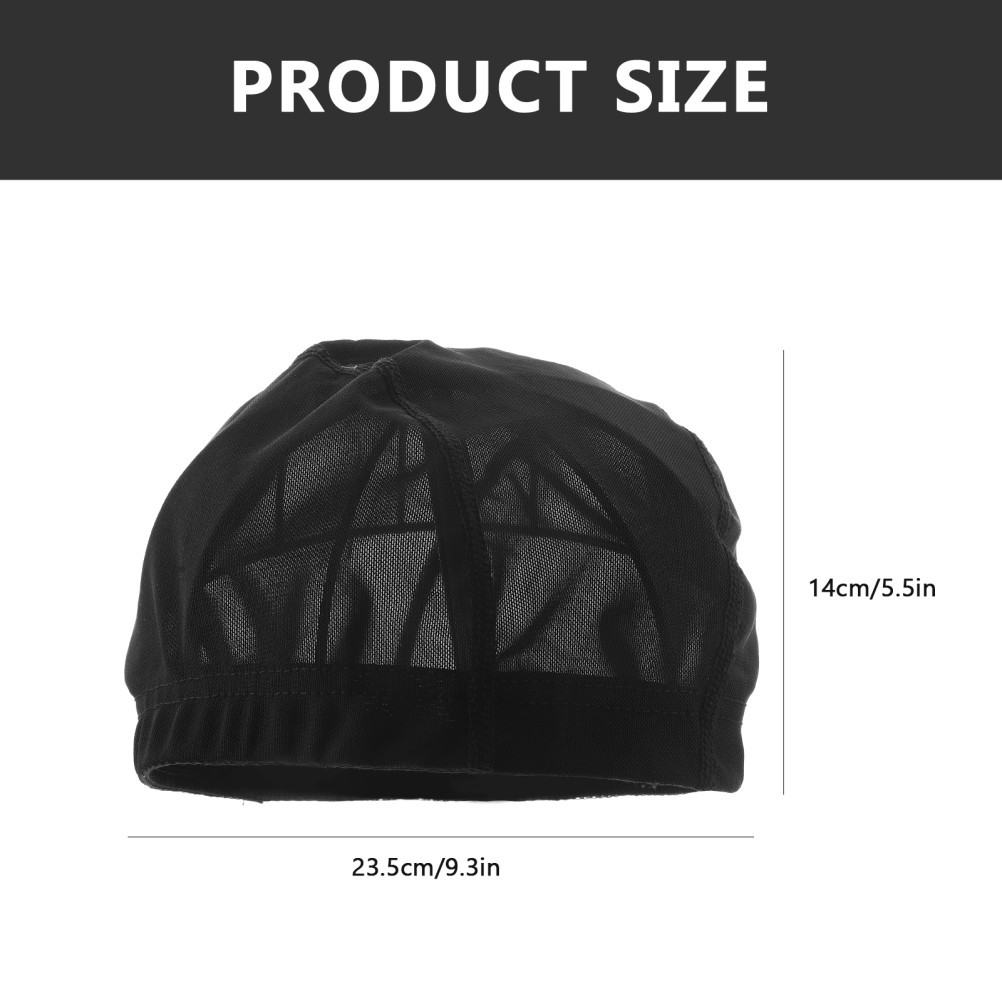 3Pcs Durable Black Wig Caps Elastic Mesh Net for Wig Use Comfortable Headwraps