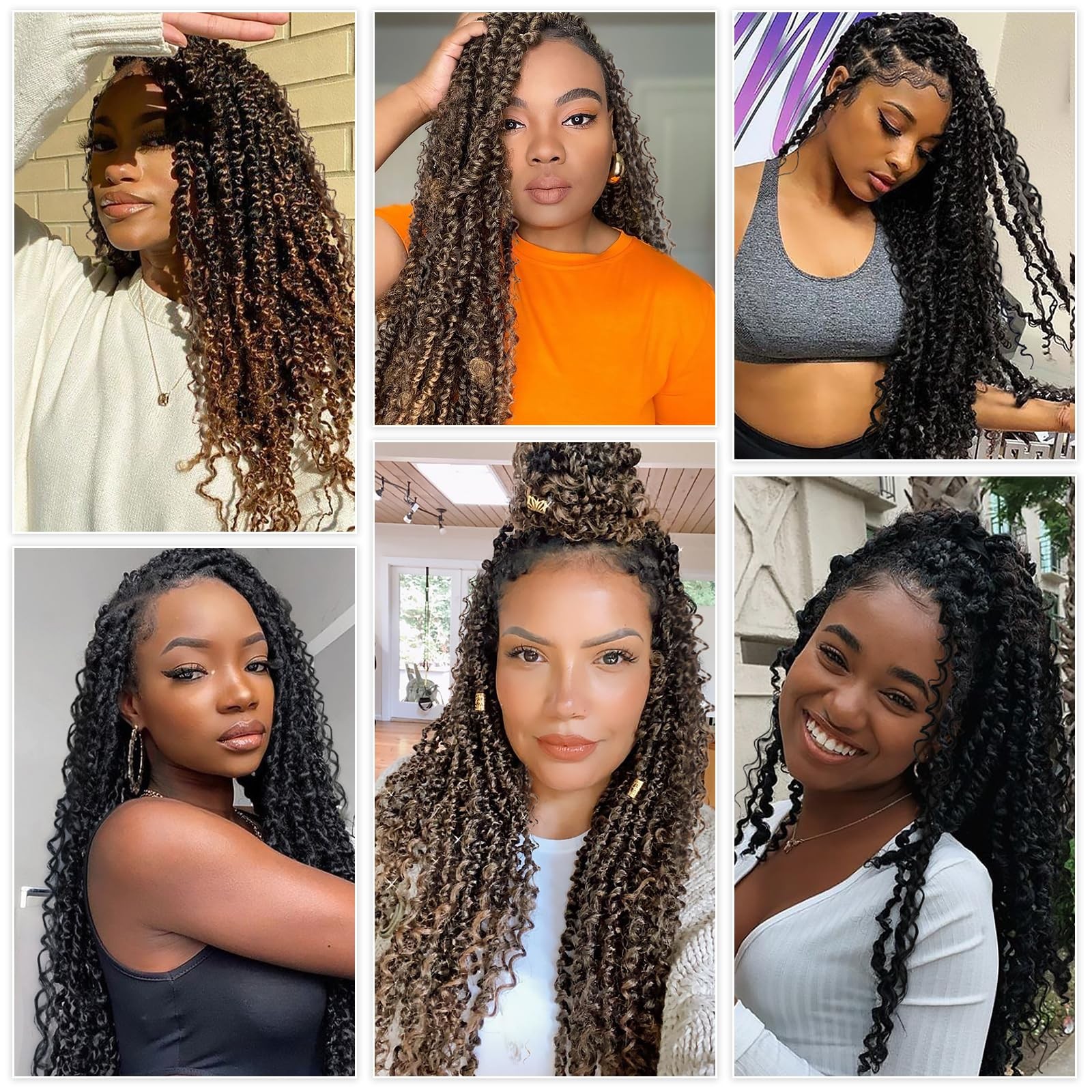 Molleas Passion Twist Hair 18Inch Boho Passion Twist Crochet Hair 9Pack Pre