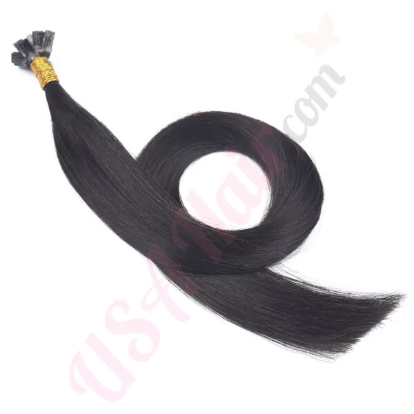 TARA HAIR Extensions – 100% Human Hair, Black #1b, 14 Inch, 20g, Fusion