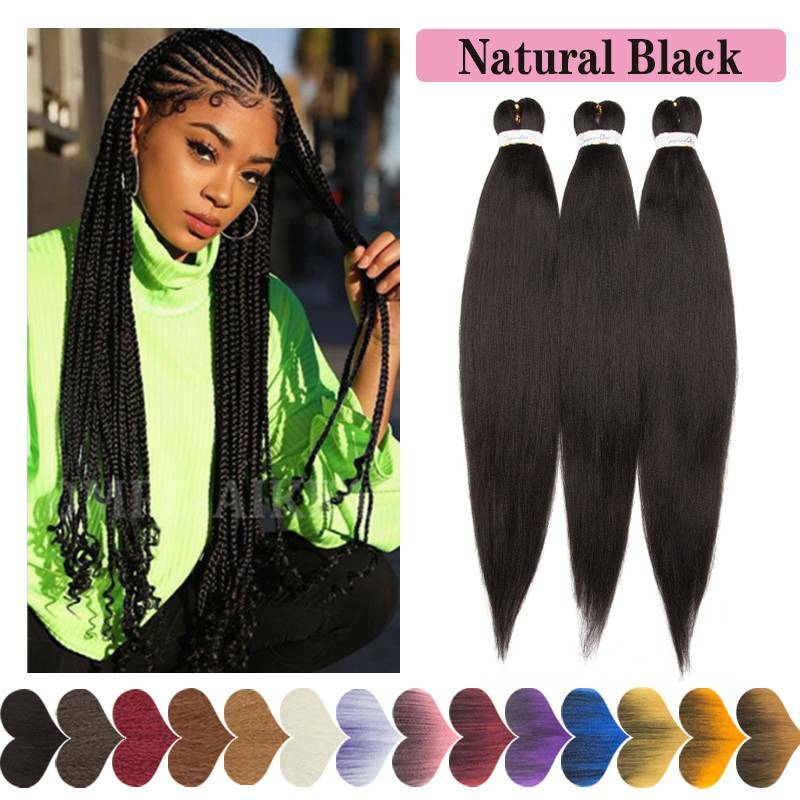 Pre-Stretched EZ Braiding Hair Extensions Ombre Jumbo Box Braids as Human Boho