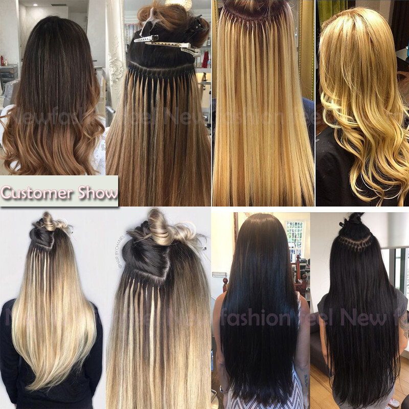 High Keratin Fusion Pre-Bonded Nail U Tip 100% Remy Human Hair Extensions R03