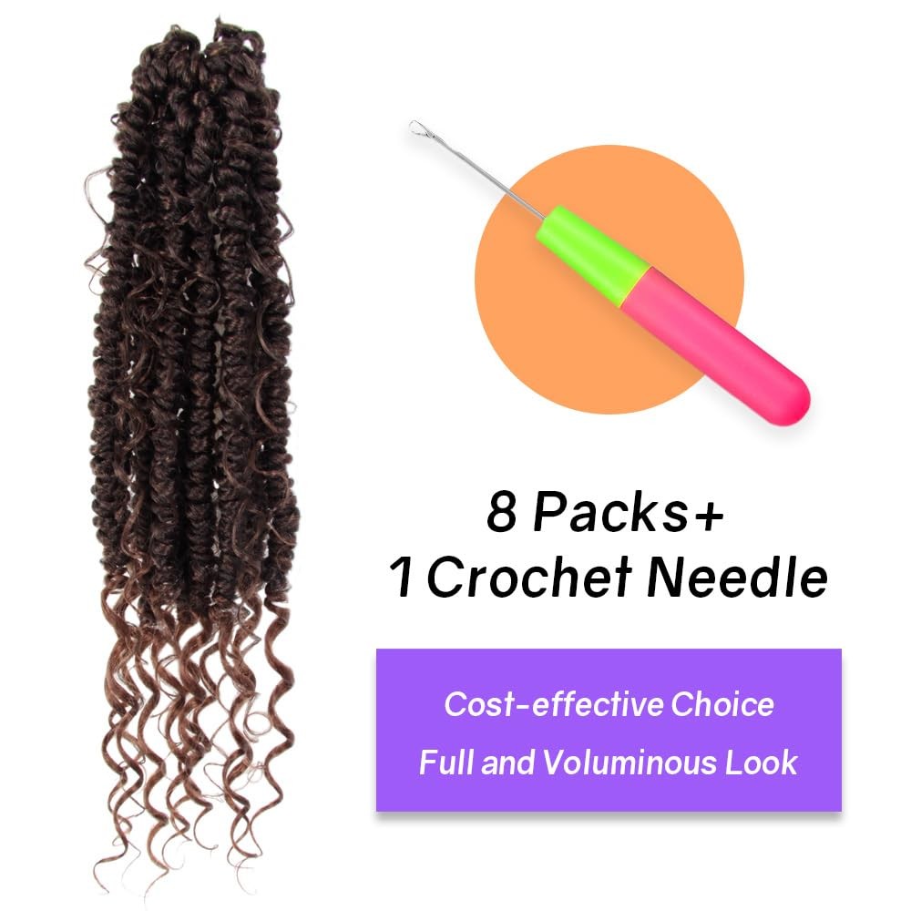 Locsbyhand Boho Crochet Passion Twist Hair Pre Looped 12 Inch Goddess Passion