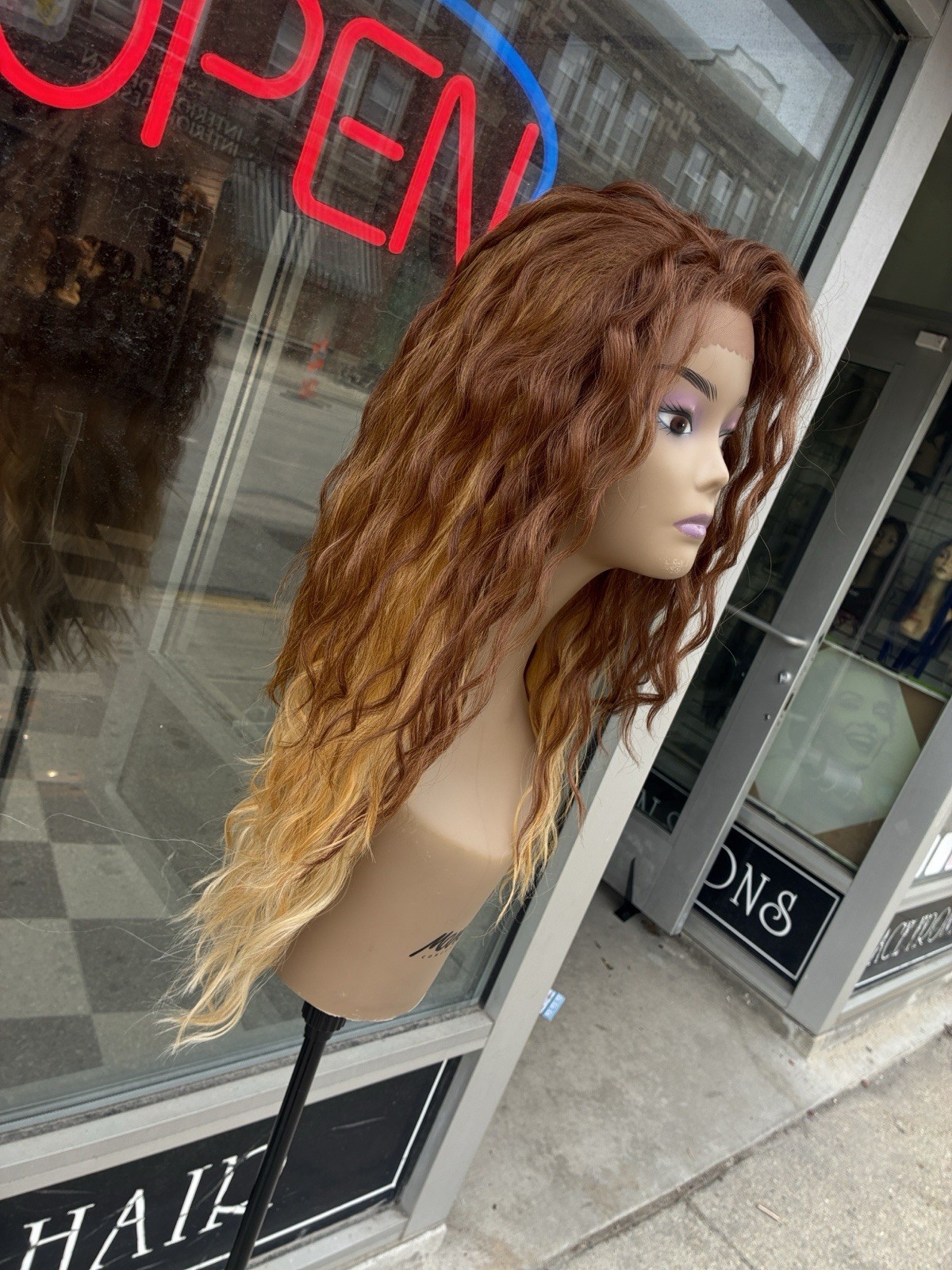 Free Part Swiss Lacefront Ombré Heat Resistant Wig Last One Available